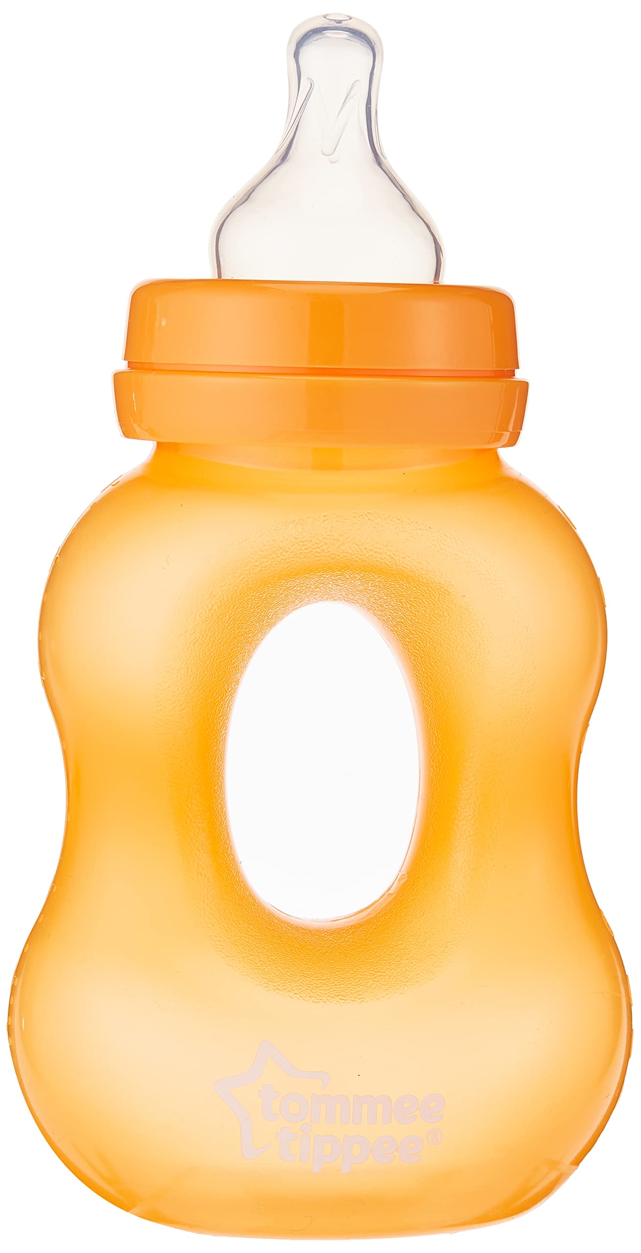 Tommee Tippee Wide Neck Nipper Gripper Easy Grip Bottle with Soft Silicone Teat 3m+ 240ml Pink
